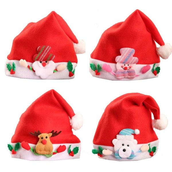 

chrismas hats kids gifts christmas hat santa claus reindeer snowman xmas gifts cap christmas present 25*32cm
