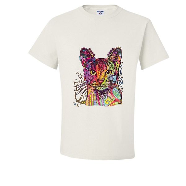 

2019 new fashion tee shirt casual colorful cat t-shirt