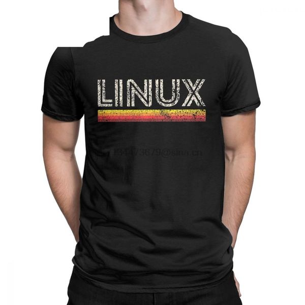 

men linux ubuntu unix linus computer t shirts cotton vintage short sleeve round collar tees printed t-shirts