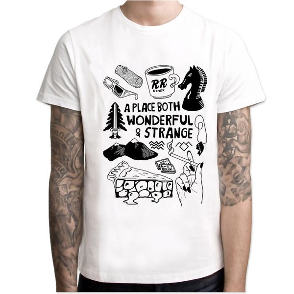 

twin peaks men short sleeve t shirt fashion o neck cool male vintage tshirts funny anime cartoon tees shirt homme