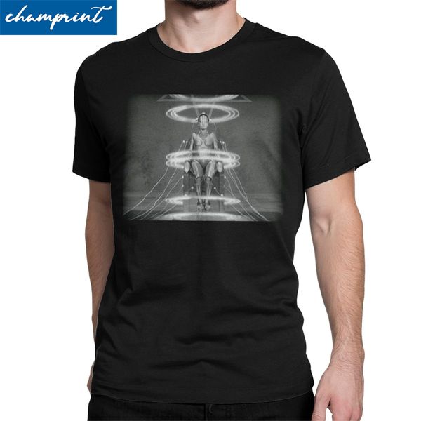 

men's metropolis original t shirt fritz lang movie robot science film clothes novelty short sleeve o neck tees gift t-shirt