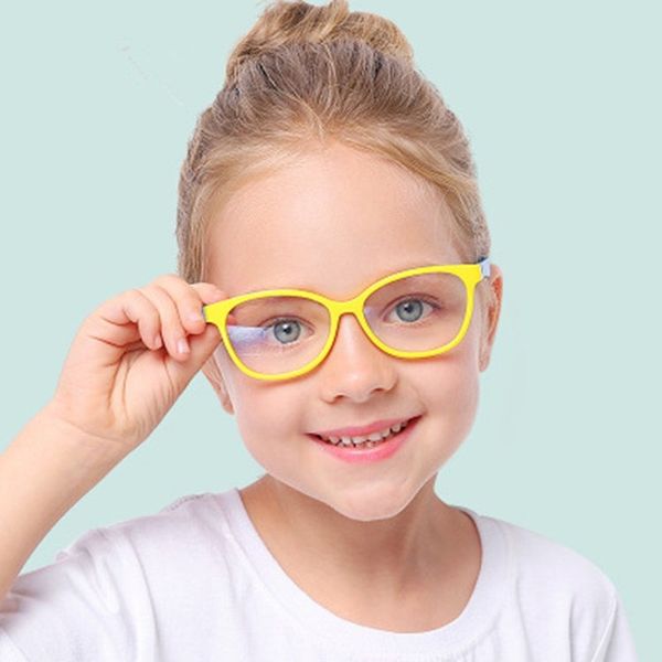 

2020 children boy girls blue light kids square glasses optical frame computer transparent blocking anti reflective eyeglasses uv, Silver