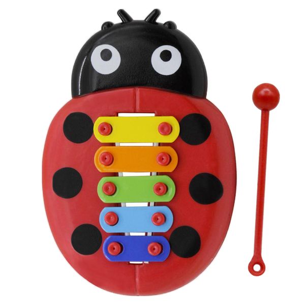 

1 set 5-notes handheld ladybug xylophone piano toy children musical toys
