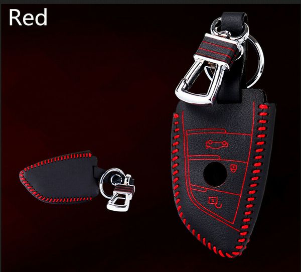

leather smart remote key fob holder chain case cover for bmw 2014 x5 2015 x6