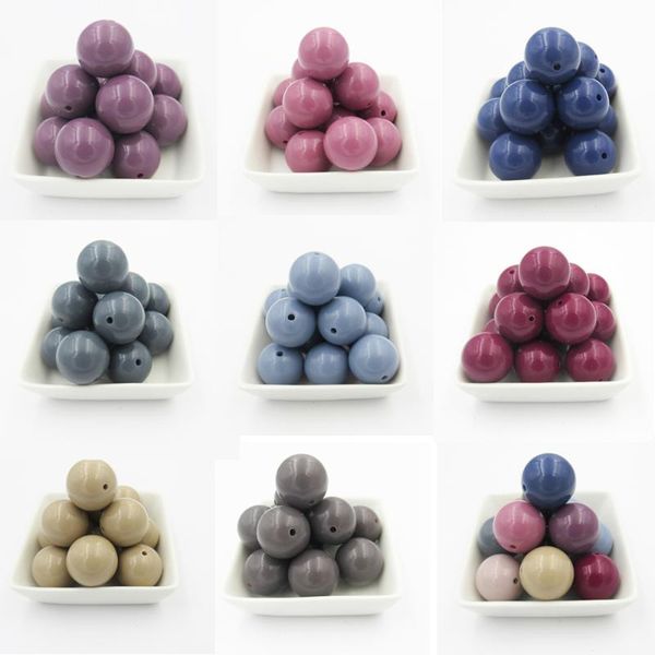 

other wholesale 8mm-10mm-12mm-14mm-16mm-18mm-20mm dark color acrylic solid round chunky beads /bubblegum /diy hand made