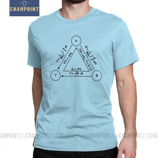 

electrostatics men t shirt science physics geek equation nerd unique tee shirt short sleeve t-shirt 100% cotton gift idea