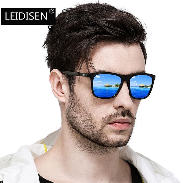 

sunglasses leidisen aluminum magnesium polarized al mg sunglass men metal driver classic retro 2021 brand designer uv400 sun glasses 0733, White;black