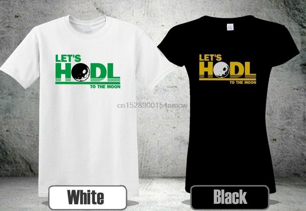 

new let's hodl to the funny t-shirt moon men's&amp black white shirt gp1(1