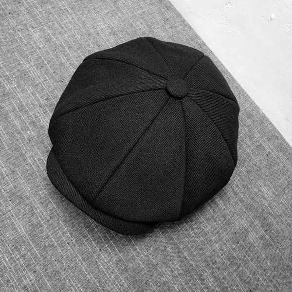 

Black Newsboy Wool Hat Top Grade Man Newsboy Caps Octagonal Tweed Warm Winter Berets Hat Male Female Gatsby Flat Caps BLM08, Blue;gray