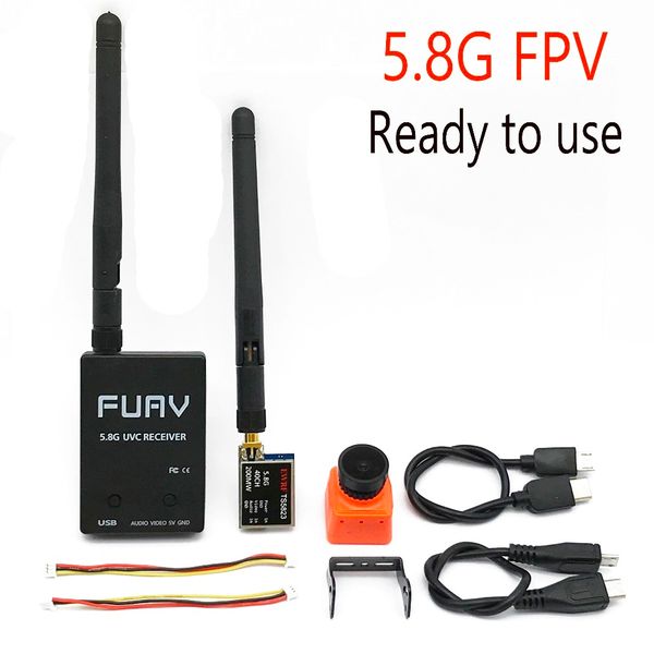 

5.8g fpv receiver uvc video downlink otg vr android phone+5.8g 200/600mw transmitter ts5823+cmos 1200tvl camera fpv