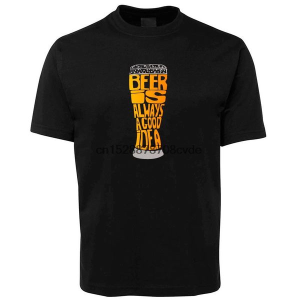 

men t-shirt men clothing plus size new beer is always good t shirt 100% cotton tee shirt