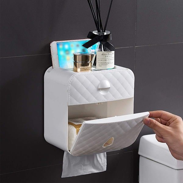

waterproof toilet paper holder creatives paper towels holder rack kitchen bathroom paper case storage box toilet roll holder t200425