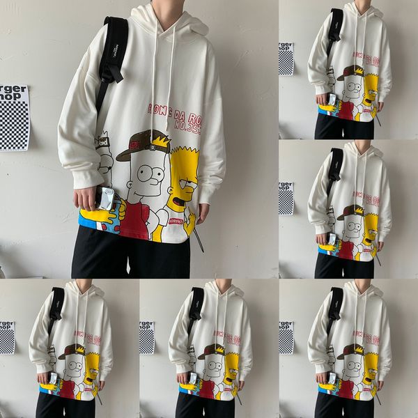 

20 осень нового мультфильма печатных пальто hoodiehoodie hoodiehooded свитера большого размера студент мода случайных пальто ины балахон для, Black