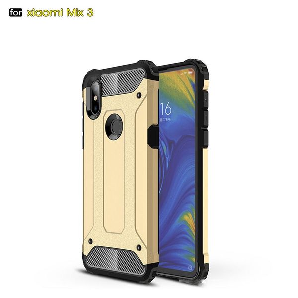 

dual layer heavy duty rugged armor case for xiaomi mix 3 hybrid tpu pc shockproof protective cover