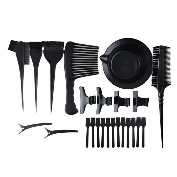 

24pcs hair styling kits hair coloring set dyeing brushes for salon, Brown