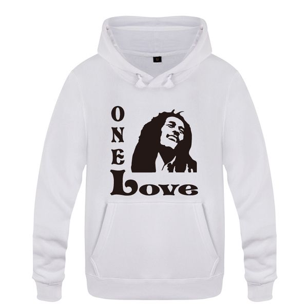 

one love bob marley music hoodies men 2018 men's pullover fleece hooded sweatshirts