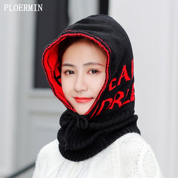 

новые женщины skullies шапочки езда ветрозащитный маска уха защита балаклава зимние шапки для женщин thick теплая вязаная шапочка женский му, Blue;gray