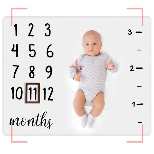 

# 40 новорожденный ребенок мальчики девочки одеяло костюм письмо ptint фото фото опора костюмы для 0-6 месяцев ребенок 100x120cm новые