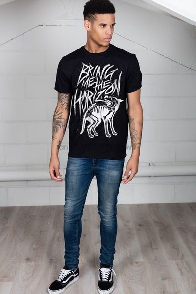 

official bring me the horizon wolf bones t-shirt diamond hand sempiternal(1