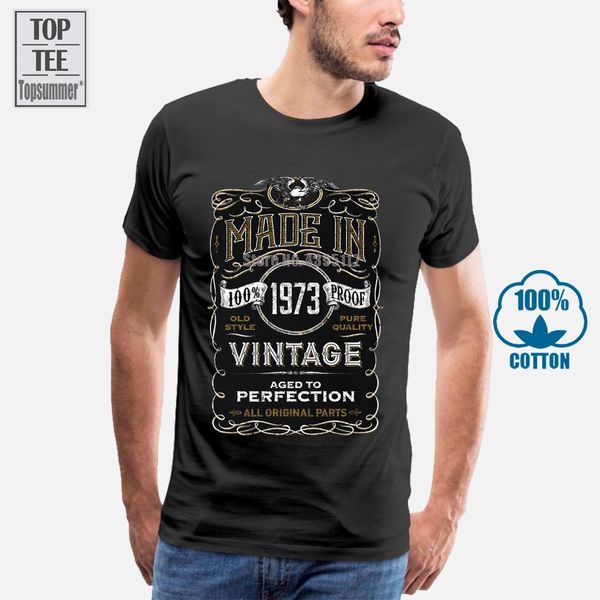 

версия для печати тенниска men summer made in 1973 тенниска рождения 44th год рождения возраст present винтаж прохладное лето тройники