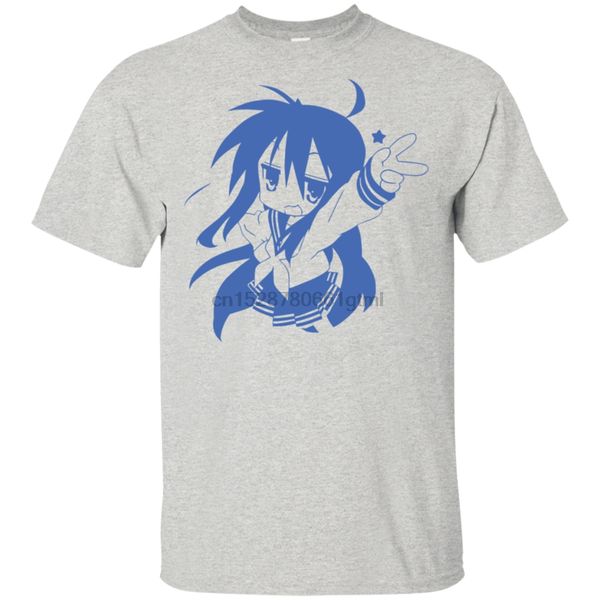 

konata izumi - lucky star t-shirt аниме япония бело-серый короткие мужчины-женщины бесплатная доставка tee shirt