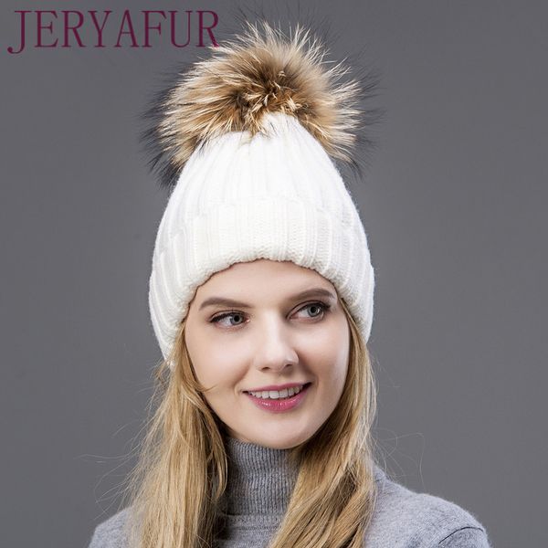 

2020 heißer die wolle gestrickte hut winter warme earmuff frau kappe mit fuchs pelz pompom auf die auch geeignet für kinder, Blue;gray
