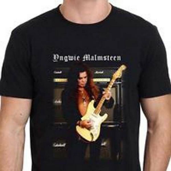 

yngwie malmsteen playing guitar tshirt heavy metal guitarist t-shirt s-3xl fashion classic tee shirt