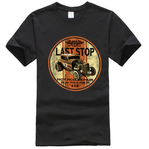 

velocitee mens long sleeve t-shirt last srat rod rockabilly w13689