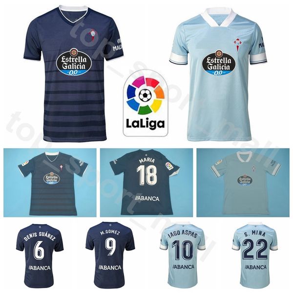 

20 21 rc celta de vigo jersey soccer 10 iago aspas 22 mina 6 denis suarez rafinha nolito olaza smolo футбол для футболки, Black;yellow