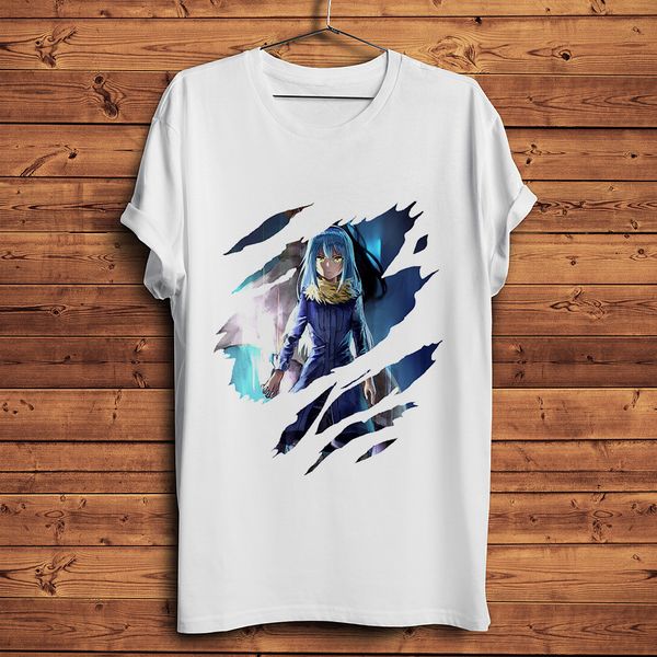 

rimuru tempest tearing funny anime t-shirt homme summer short sleeve t shirt men white hipster casual tshirt streetwear