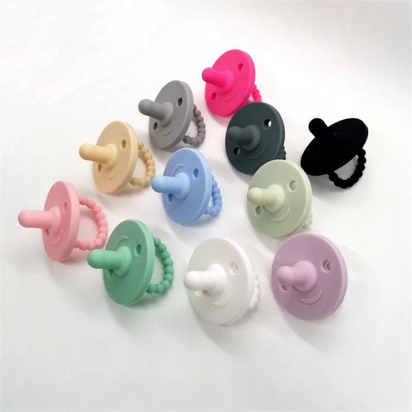 

chishty 2pcs silicone soft baby pacifier nipple newborn dummy infant round nipple soother teething toys baby care product