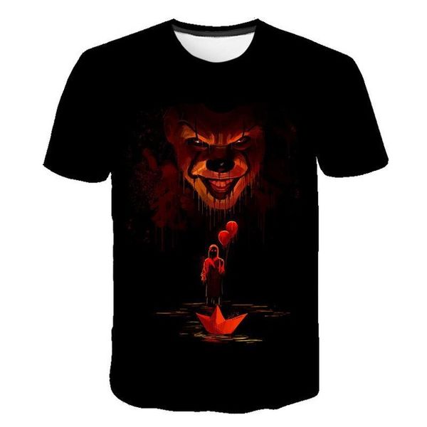 

sketch the clown joker face male clown short sleeved joke 3d print shirts aesthetic graphic comics men clothing