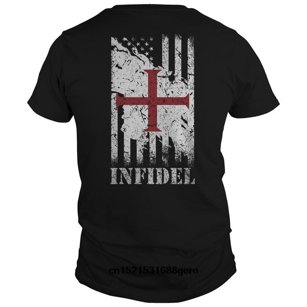 

funny t shirt infidel cross veteran flag tshirt men tee