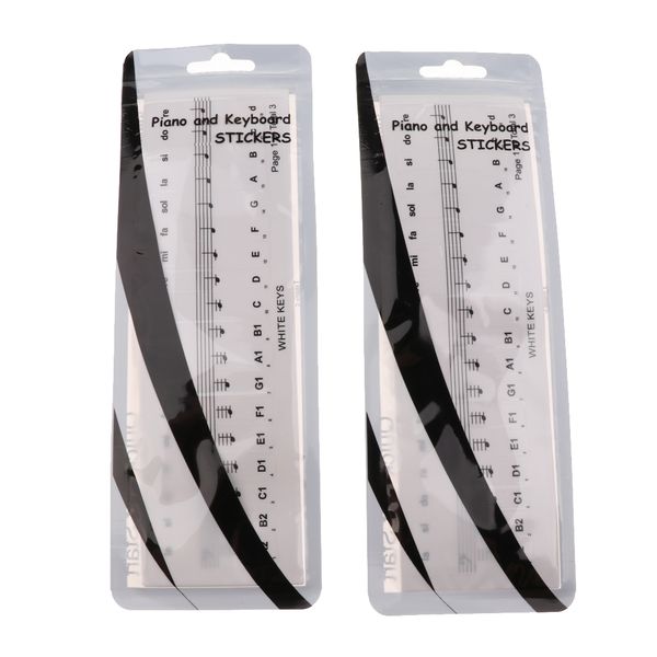 

2 наборов для фортепиано наклейки фортепиано примечания клавиатуры наклейки электронной клавиатуры декаль