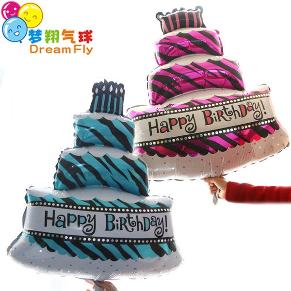 

birthday cake balloon 18 inch aluminium coating balloons helium ballon birthday decoration wedding air balloon party supplies