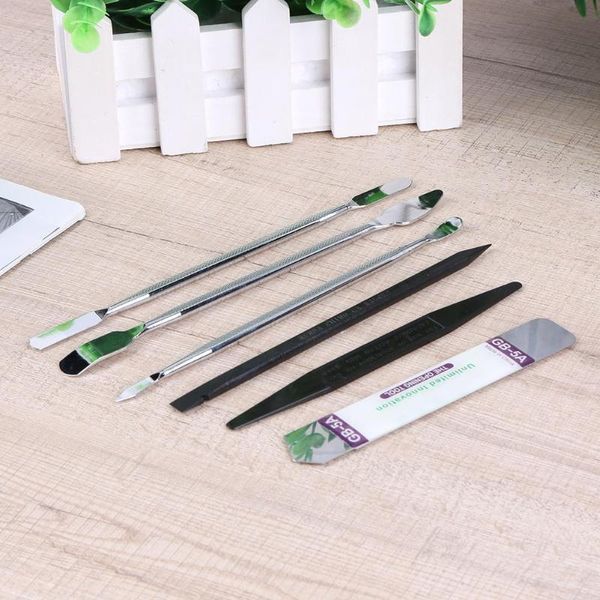 

6pcs universal mobile phone repair opening tool metal spudger kits disassemble crowbar metal steel pry phone hand tool set