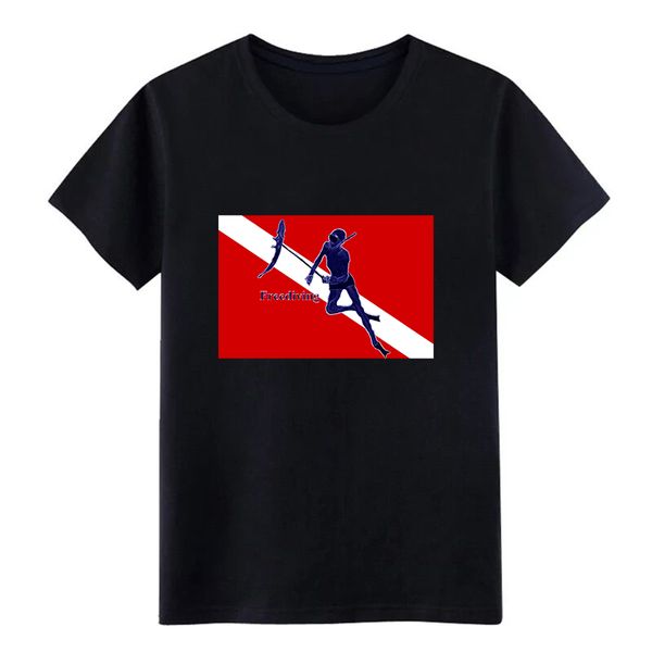 

men's underwater spearfishing iver with diving flag t shirt create 2019 fashion summer short sleeves cotton t shirts
