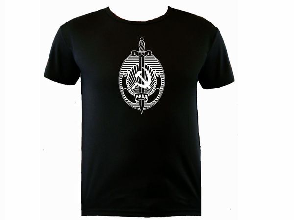 

russian ussr nkvd kgb soviet security agency sweat proof polyester black t-shirt