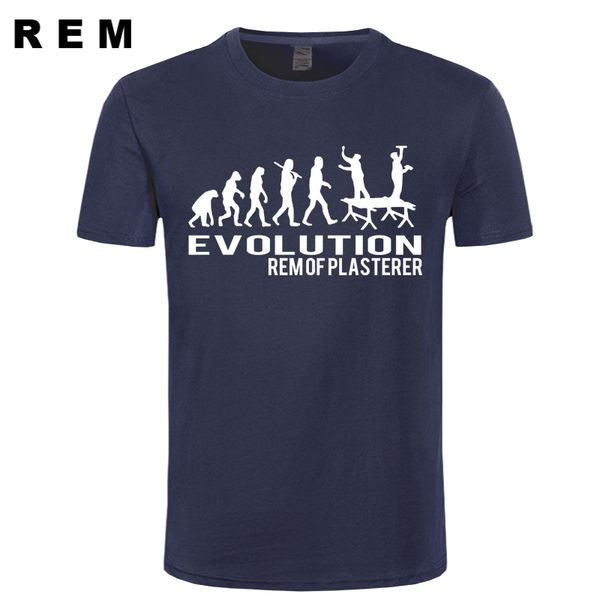 

rem funny evolution of a plasterer job work tshirt for men summer fashion letter t shirt cotton casual t-shirt