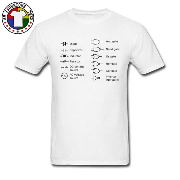 

circuit elements symbol t shirt for men new arrival fashion short sleeve tee shirts birthday gift pure cotton tshirt