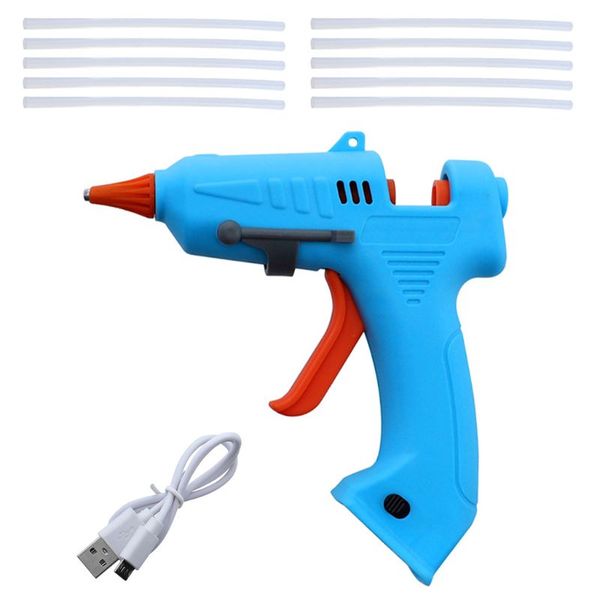 

high temp heater wireless melt glue repair tool usb rechargeable + 10 sticks