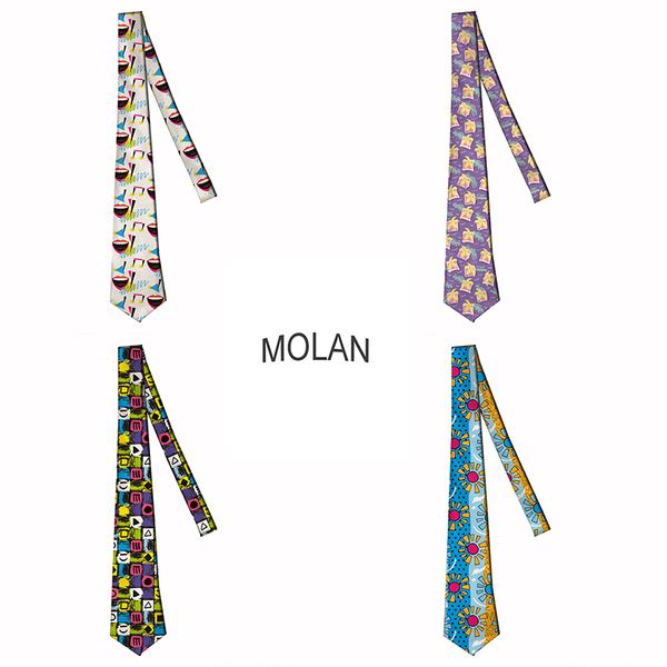 

neck ties colorful printing tie for men 8cm width polyester necktie wedding accessories party banquet pocket neckties x-ld06-13-16, Blue;purple