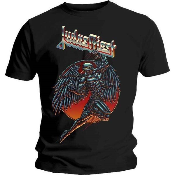 

judas priest men's tee btd redeemer (black) t shirt official garment