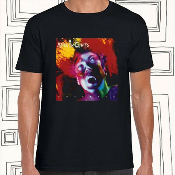 

alice in chains facelift album cover men's black t-shirt size s m l xl xxl xxxl homme plus size tee shirt