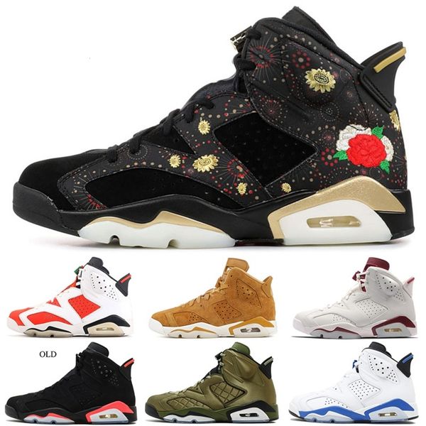 

new bred men 6 6s basketball shoes reflective silver tinker unc black cat white infrared red carmine toro mens trainer sport sneaker 7-13