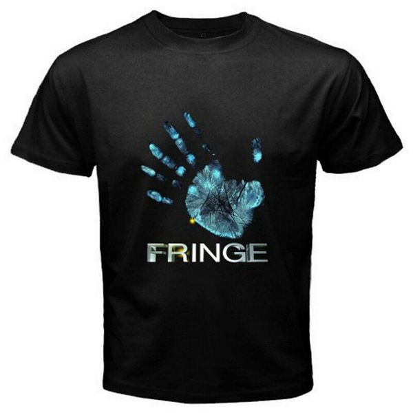 

new fringe tv series hand logo men's black t-shirt size s to 3xl tee shirt ing