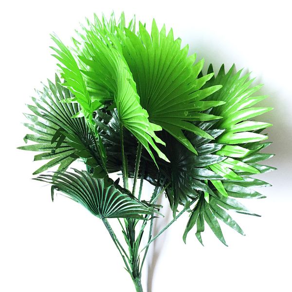 

monstera artificial plants plastic tropical palm tree leaves home garden decoration accessories pgraphy decorative y11