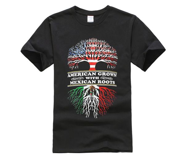 

american grown mexican roots funny humor t shirt short sleeve t shirt fashion new fashion t shirt men cotton