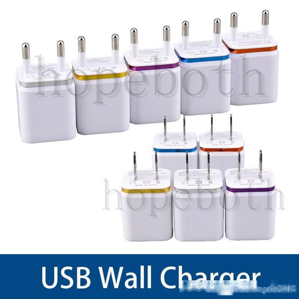 

5v 2.1a us eu usb ac wall charger home travel charger adapter mini usb charger for samsung i7 8 x smartphones mp3