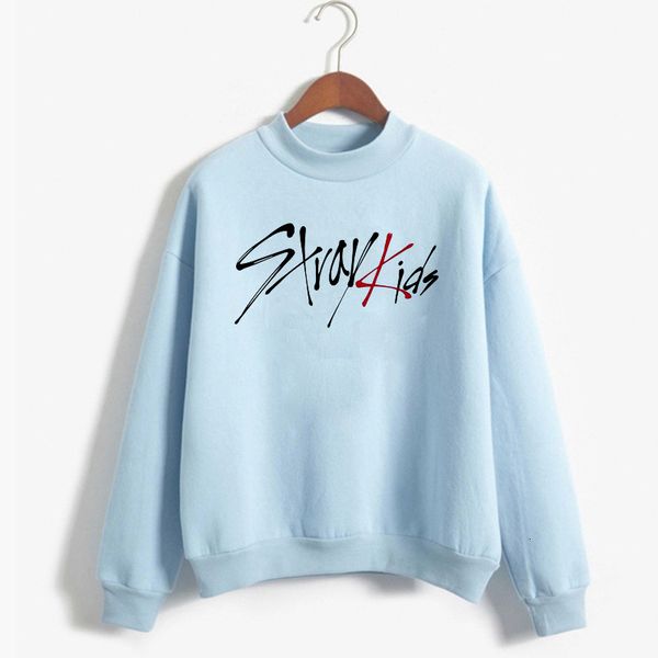 

kpop stray kids i am who hoodies women crewneck fleece warm straykids sweatshirt haajuku long sleeve jumper coats, Black